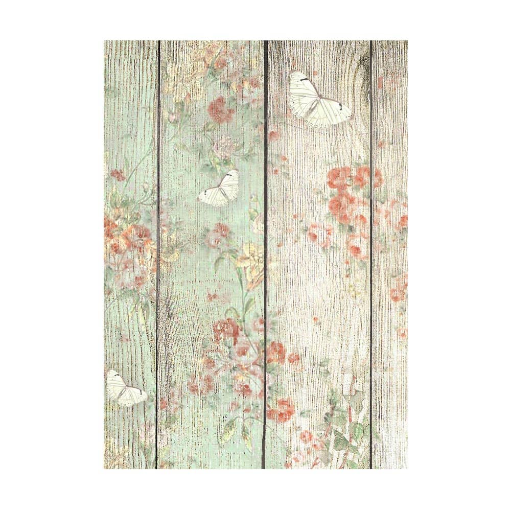Rice Paper A6 - House of Roses - 8 - pack - 9 - Stamperia - Tidformera