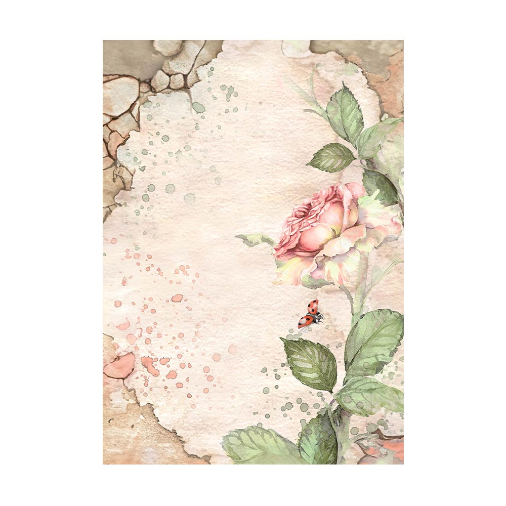 Rice Paper A6 - House of Roses - 8 - pack - 2 - Stamperia - Tidformera