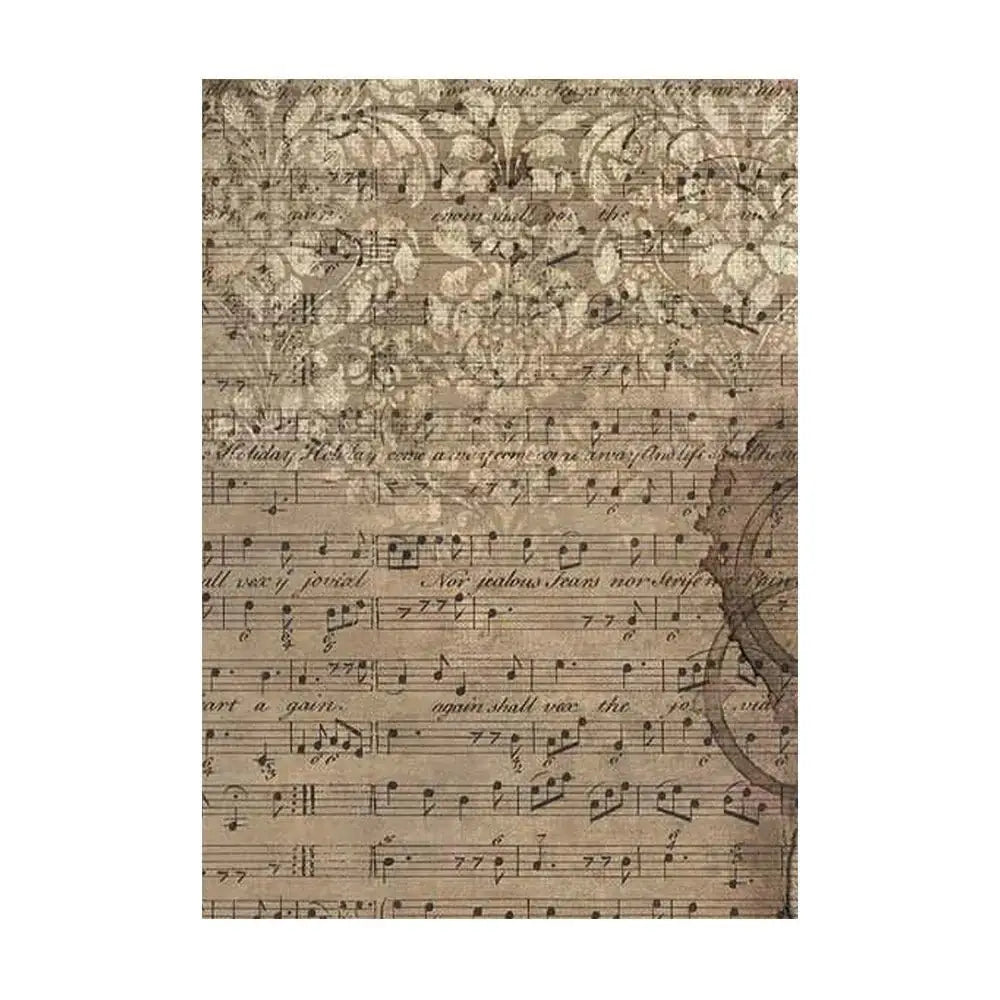 Rice Paper A6 - Music - 8 - pack - 8 - Stamperia - Tidformera