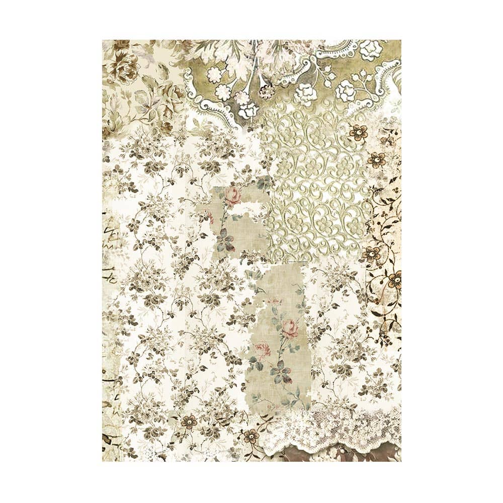 Rice Paper A6 - Old Lace - 8 - pack - 8 - Stamperia - Tidformera