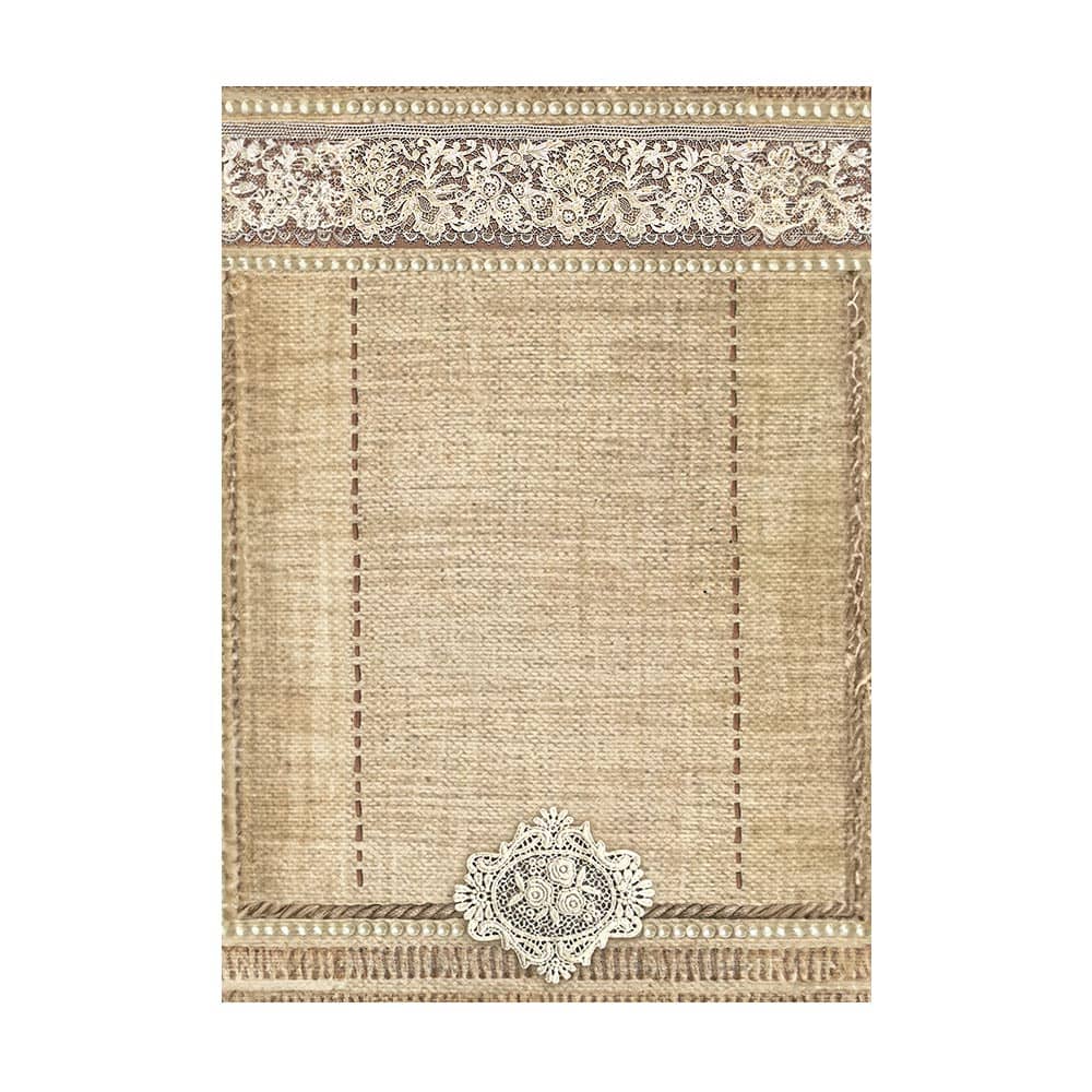 Rice Paper A6 - Old Lace - 8 - pack - 4 - Stamperia - Tidformera