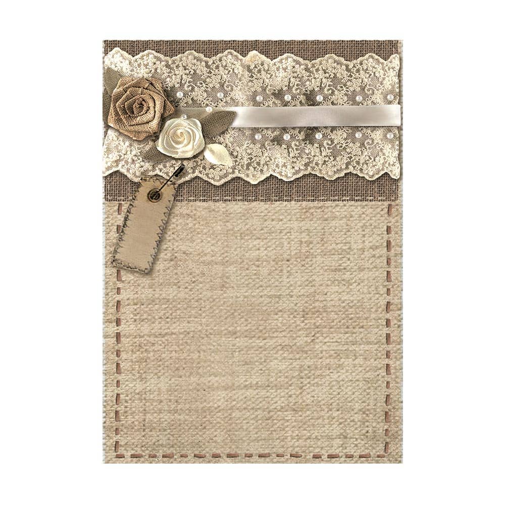 Rice Paper A6 - Old Lace - 8 - pack - 3 - Stamperia - Tidformera