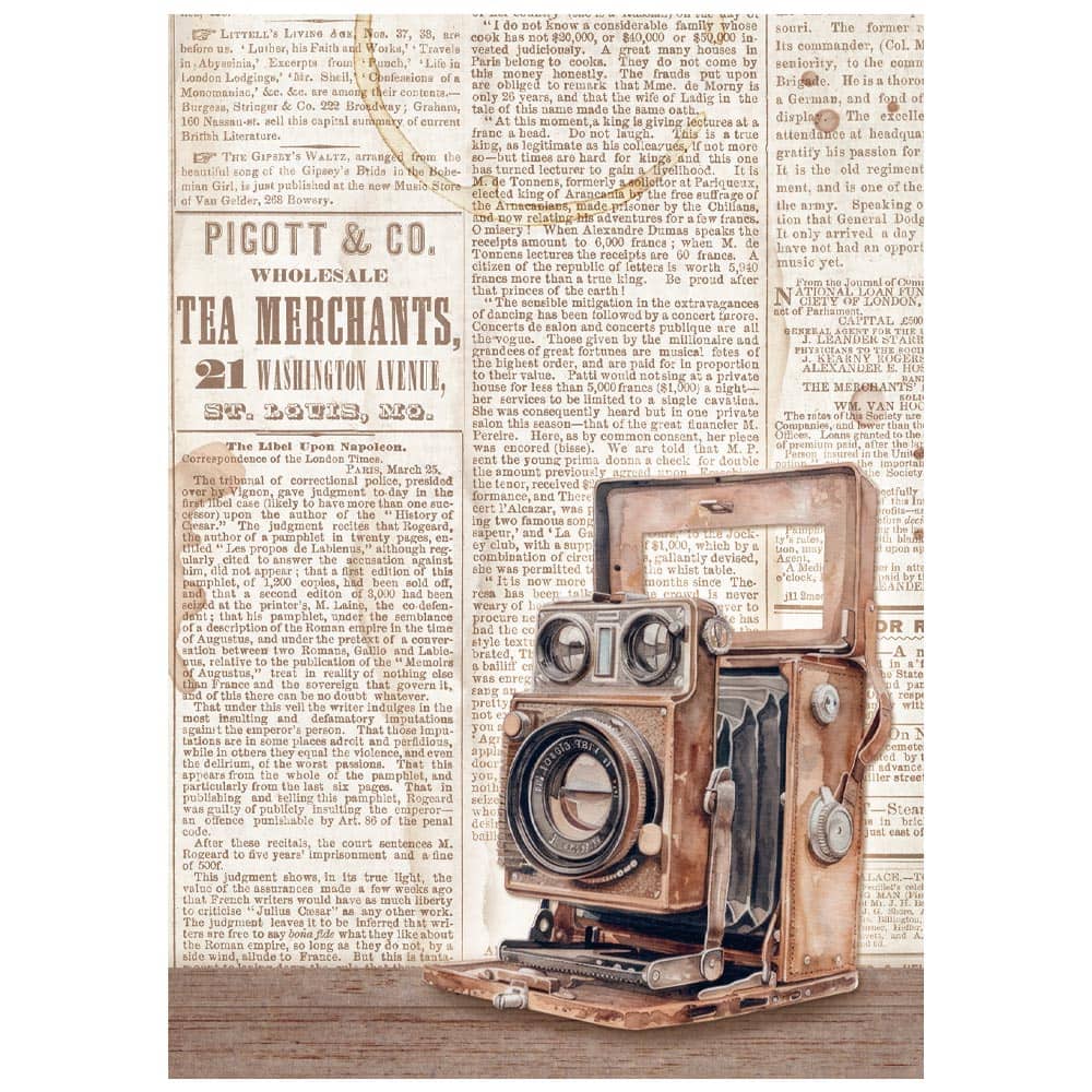 Rice Paper A6 - Quiet Days - Mini - 8 - pack - 4 - Stamperia - Tidformera