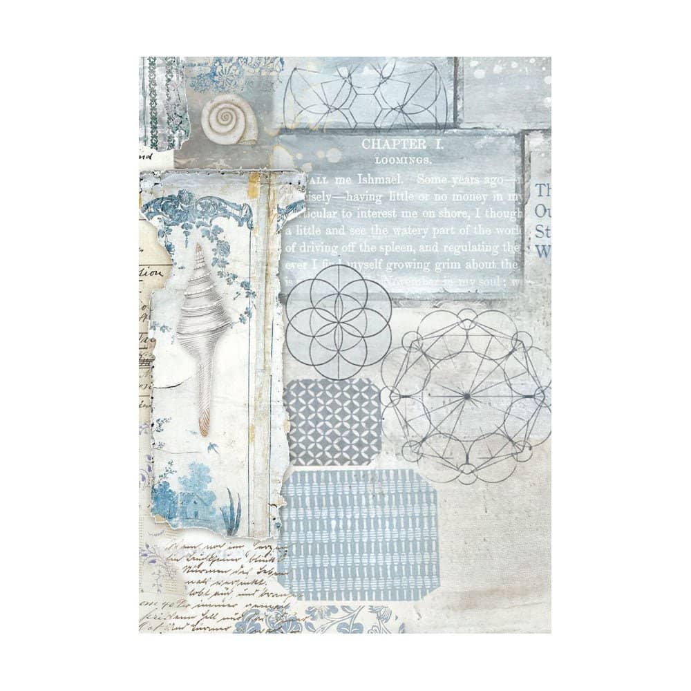 Rice Paper A6 - Silent Sea - 8 - pack - 8 - Stamperia - Tidformera