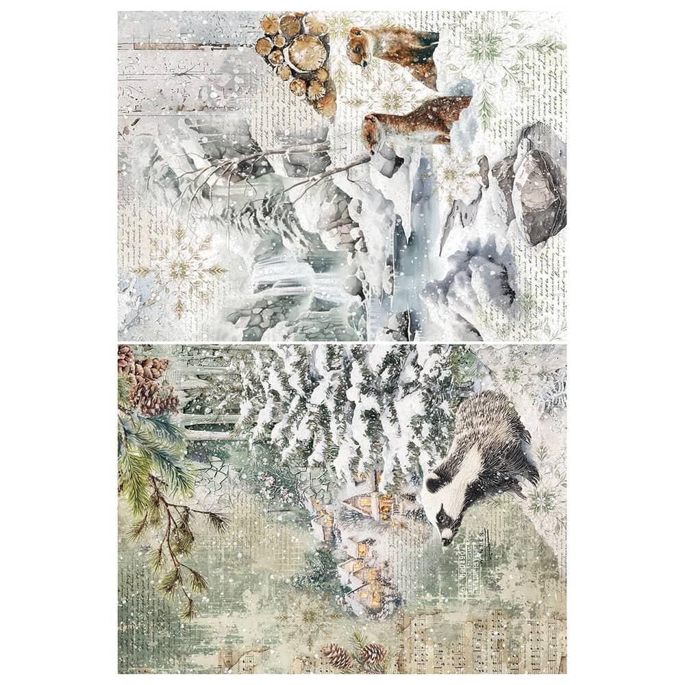 Rice Paper Art set - A4 - 4 - pack - Forest Tales - 3 - Ciao Bella - Tidformera