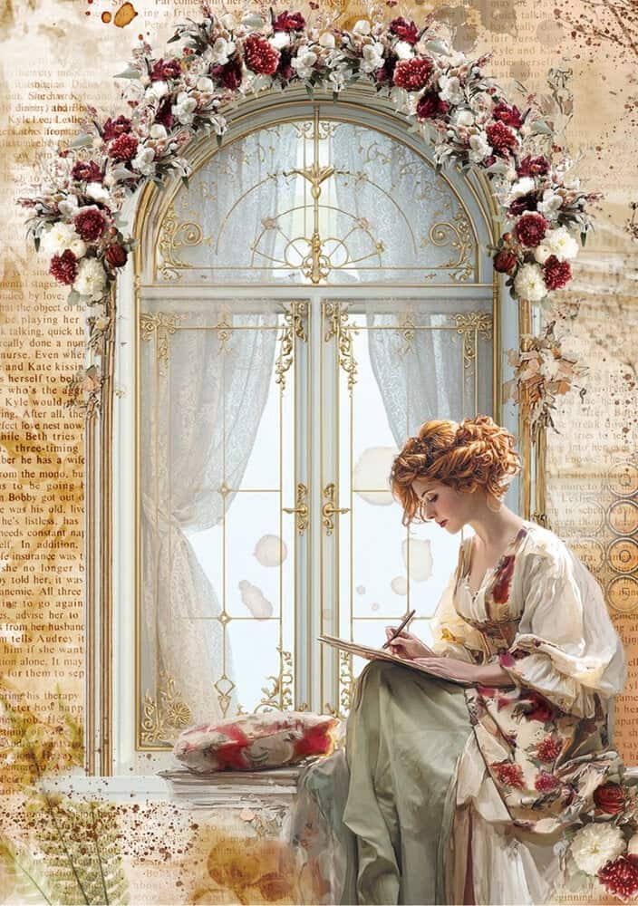 Rice Paper Art set - A5 - 8 - pack - Book Lovers - 4 - Ciao Bella - Tidformera