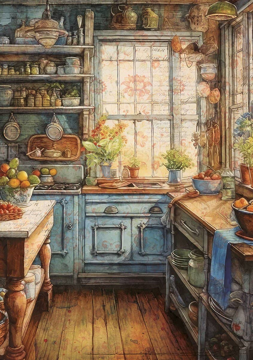 Rice Paper Art set - A5 - 8 - pack - CookBook - 8 - Ciao Bella - Tidformera