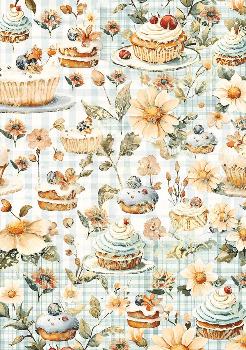 Rice Paper Art set - A5 - 8 - pack - CookBook - 7 - Ciao Bella - Tidformera