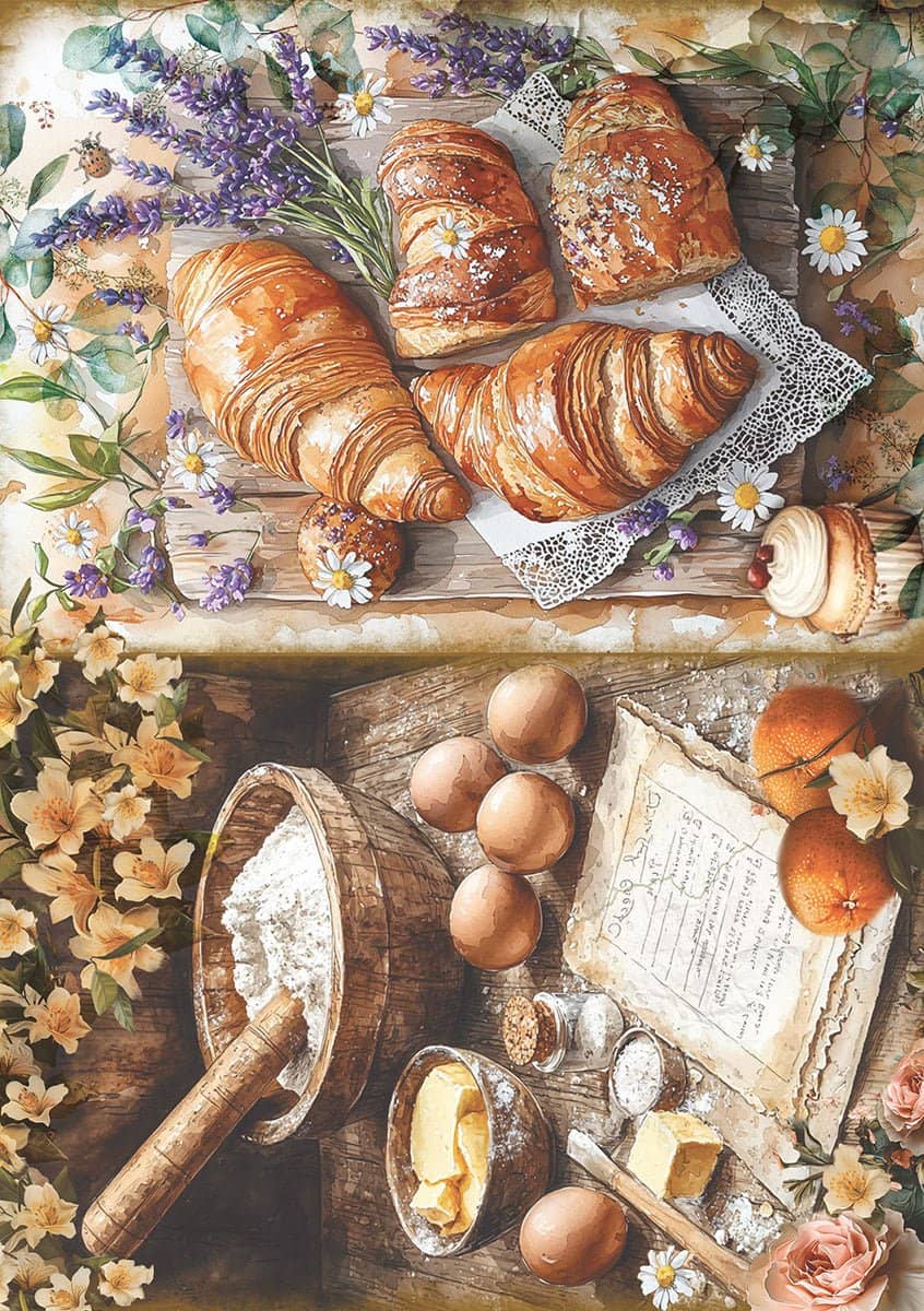 Rice Paper Art set - A5 - 8 - pack - CookBook - 2 - Ciao Bella - Tidformera