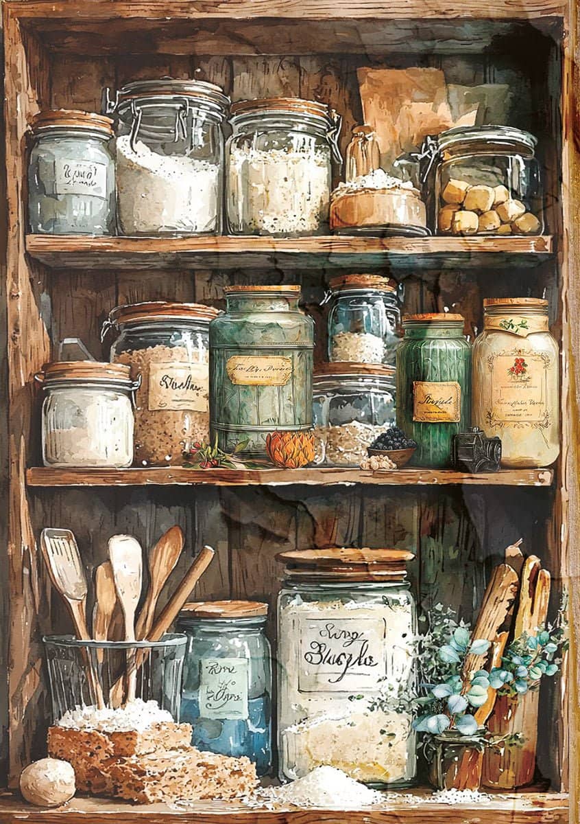 Rice Paper Art set - A5 - 8 - pack - CookBook - 5 - Ciao Bella - Tidformera