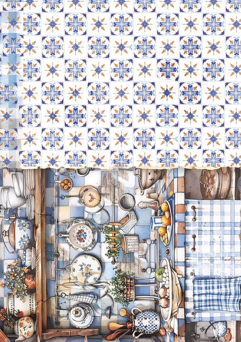 Rice Paper Art set - A5 - 8 - pack - CookBook - 4 - Ciao Bella - Tidformera