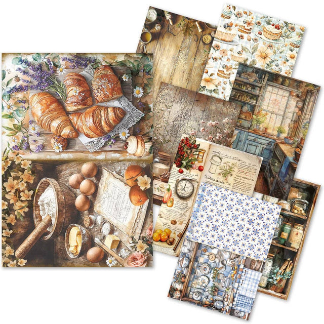 Rice Paper Art set - A5 - 8 - pack - CookBook - 1 - Ciao Bella - Tidformera