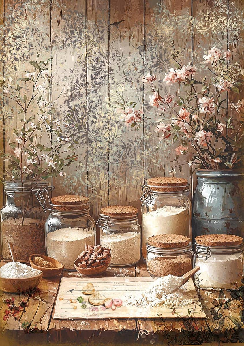 Rice Paper Art set - A5 - 8 - pack - CookBook - 6 - Ciao Bella - Tidformera