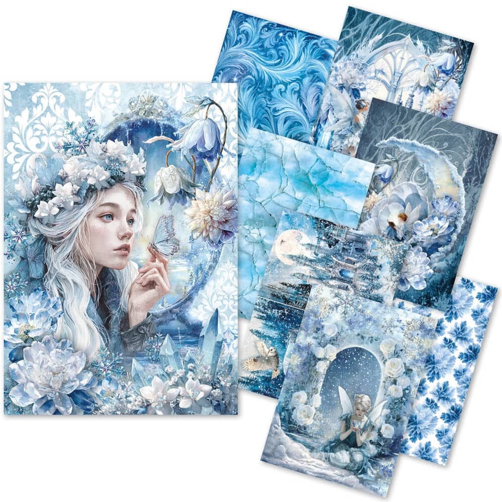 Rice Paper Art set - A5 - 8 - pack - Frozen land - 1 - Ciao Bella - Tidformera