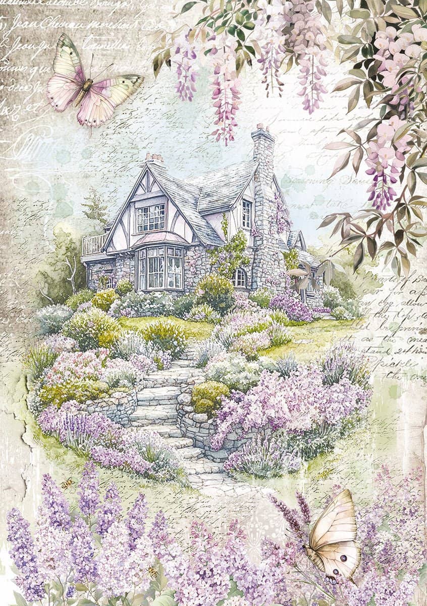 Rice Paper Art set - A5 - 8 - pack - Secret Garden - 2 - Ciao Bella - Tidformera
