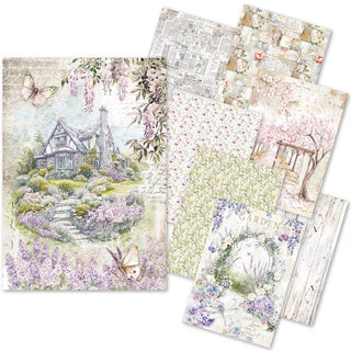 Rice Paper Art set - A5 - 8 - pack - Secret Garden - 1 - Ciao Bella - Tidformera