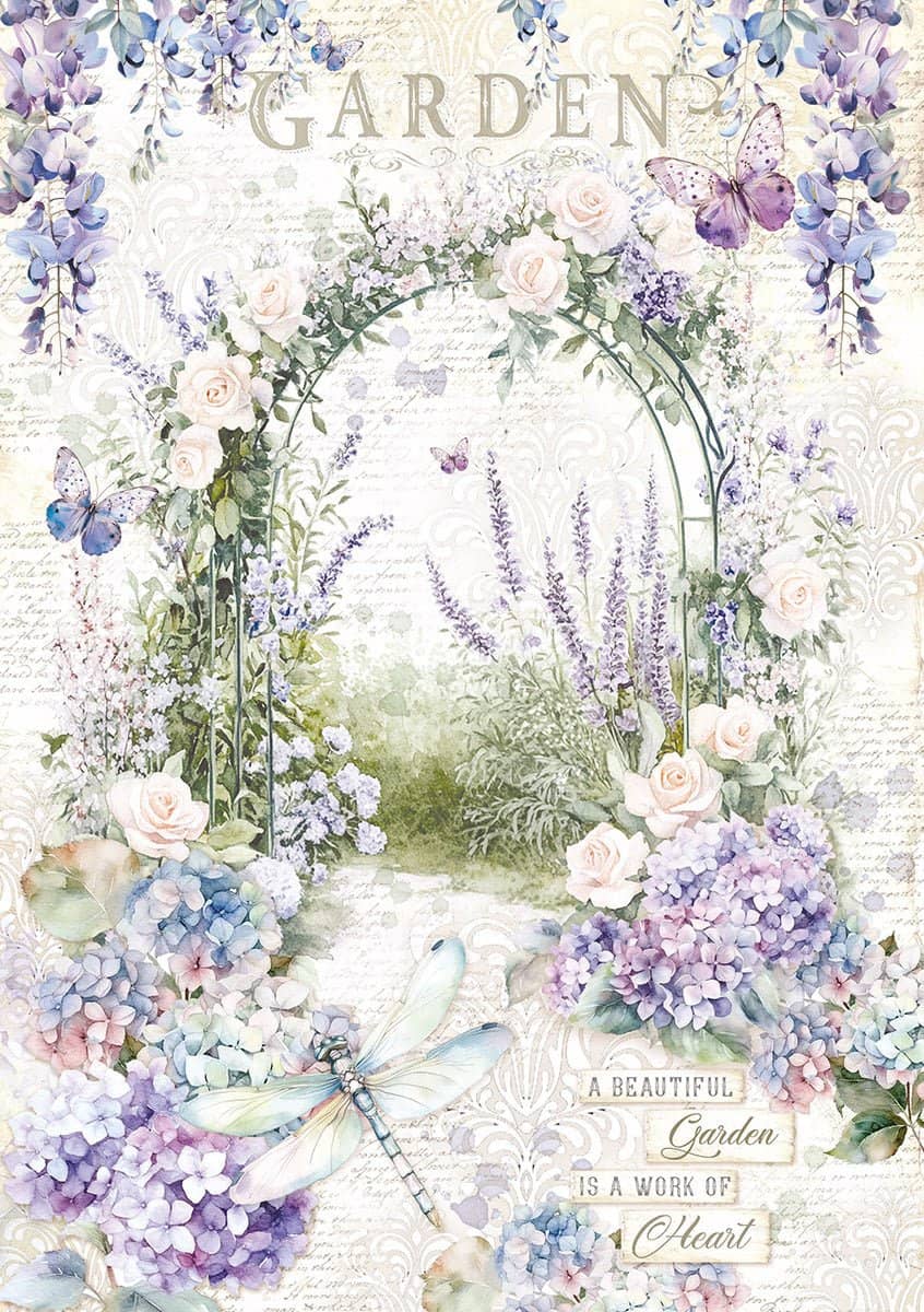 Rice Paper Art set - A5 - 8 - pack - Secret Garden - 7 - Ciao Bella - Tidformera