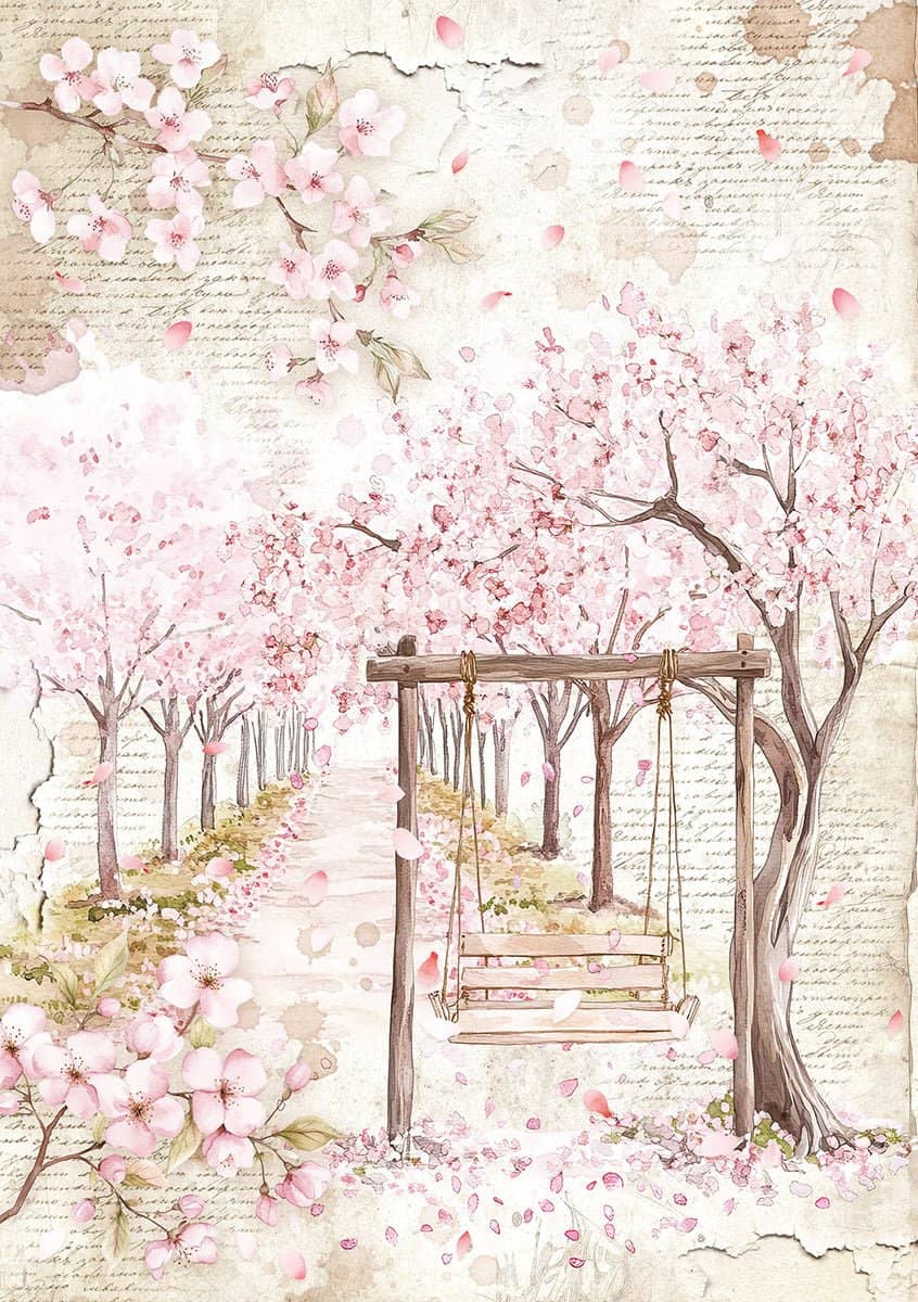 Rice Paper Art set - A5 - 8 - pack - Secret Garden - 4 - Ciao Bella - Tidformera