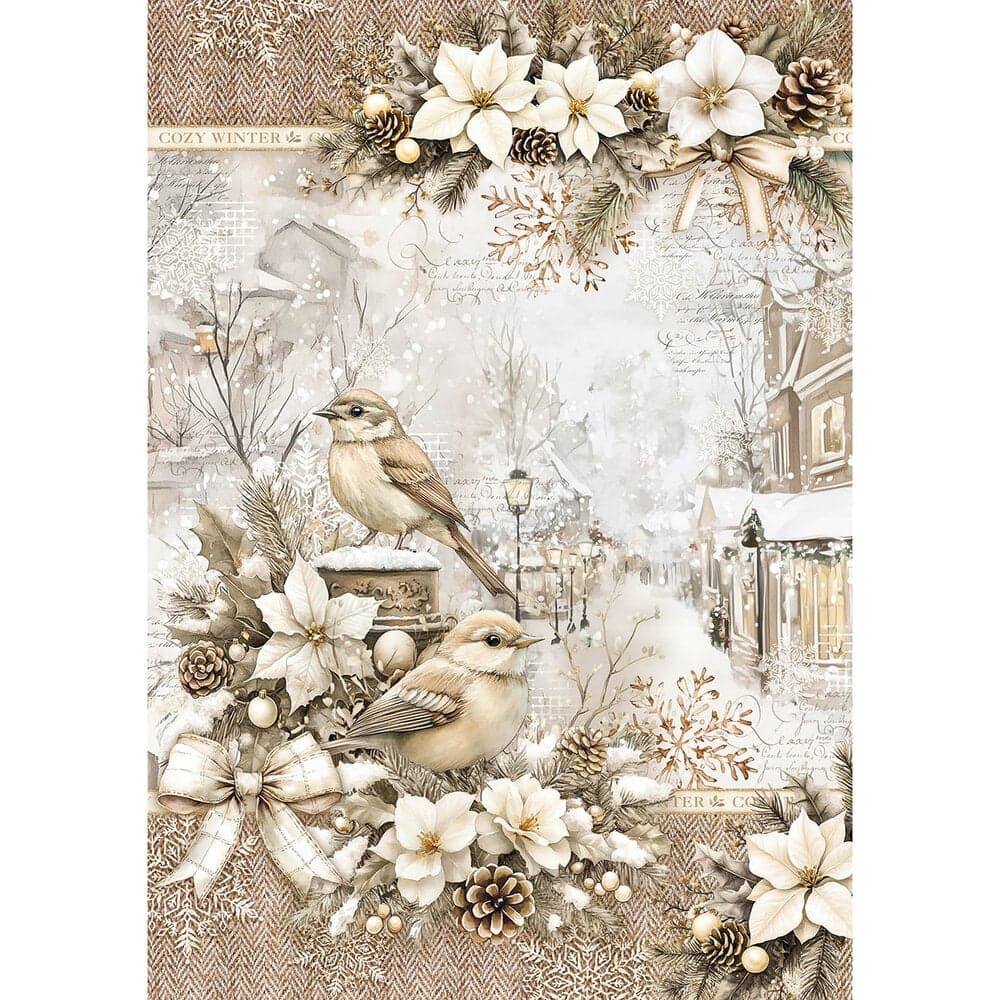 Rice Paper Art set - A5 - 8 - pack - Winter Season - 5 - Ciao Bella - Tidformera