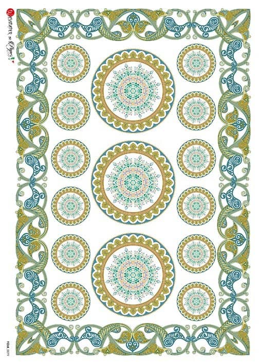Rice Paper Decoupage - A5 - Folk 0079 - 1 - Paper Designs - Tidformera