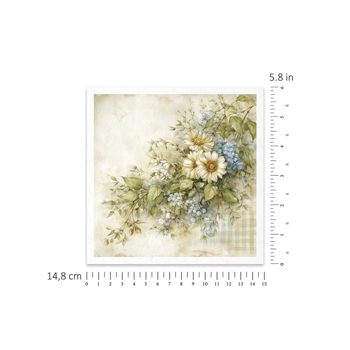 Rice paper Set - 15 x 15 - Spring Impressions - 8 - ITD Collection - Tidformera