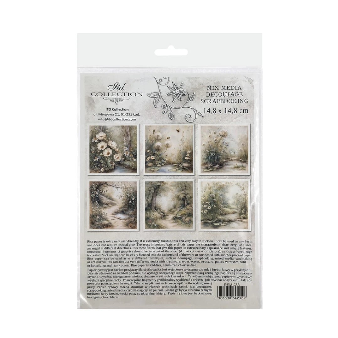 Rice paper Set - 15 x 15 - Spring Journey - 9 - ITD Collection - Tidformera