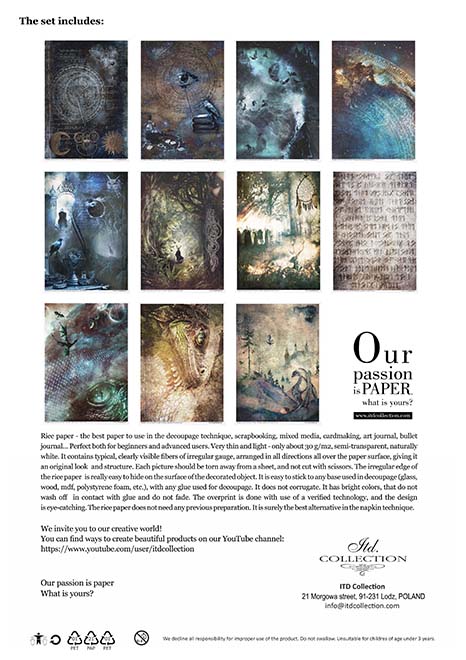 Rice paper set - A4 - An Undiscovered Magical World - 2 - ITD Collection - Tidformera