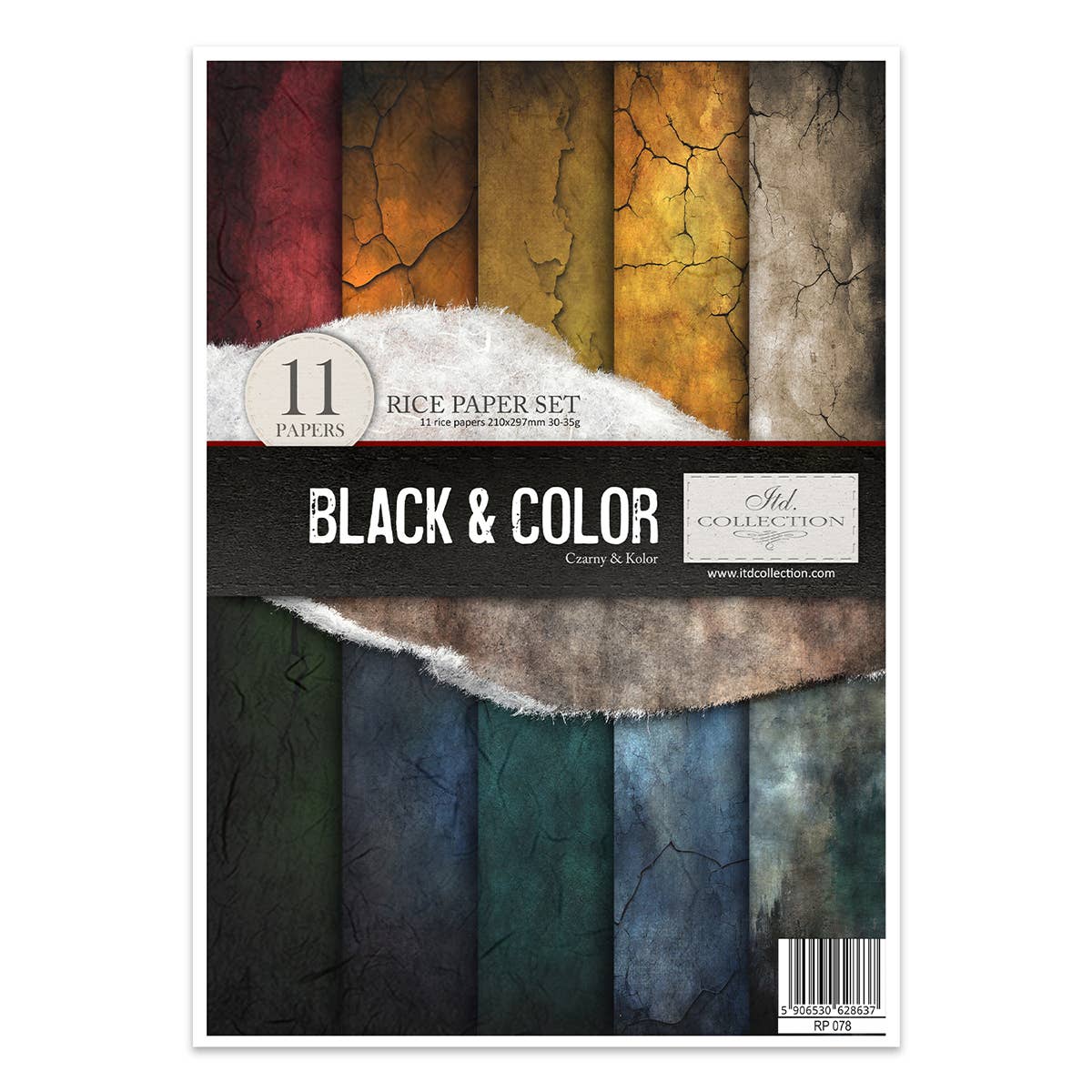 Rice paper set - A4 - Black & color - 1 - ITD Collection - Tidformera