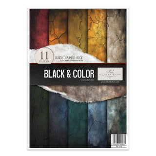 Rice paper set - A4 - Black & color - 1 - ITD Collection - Tidformera