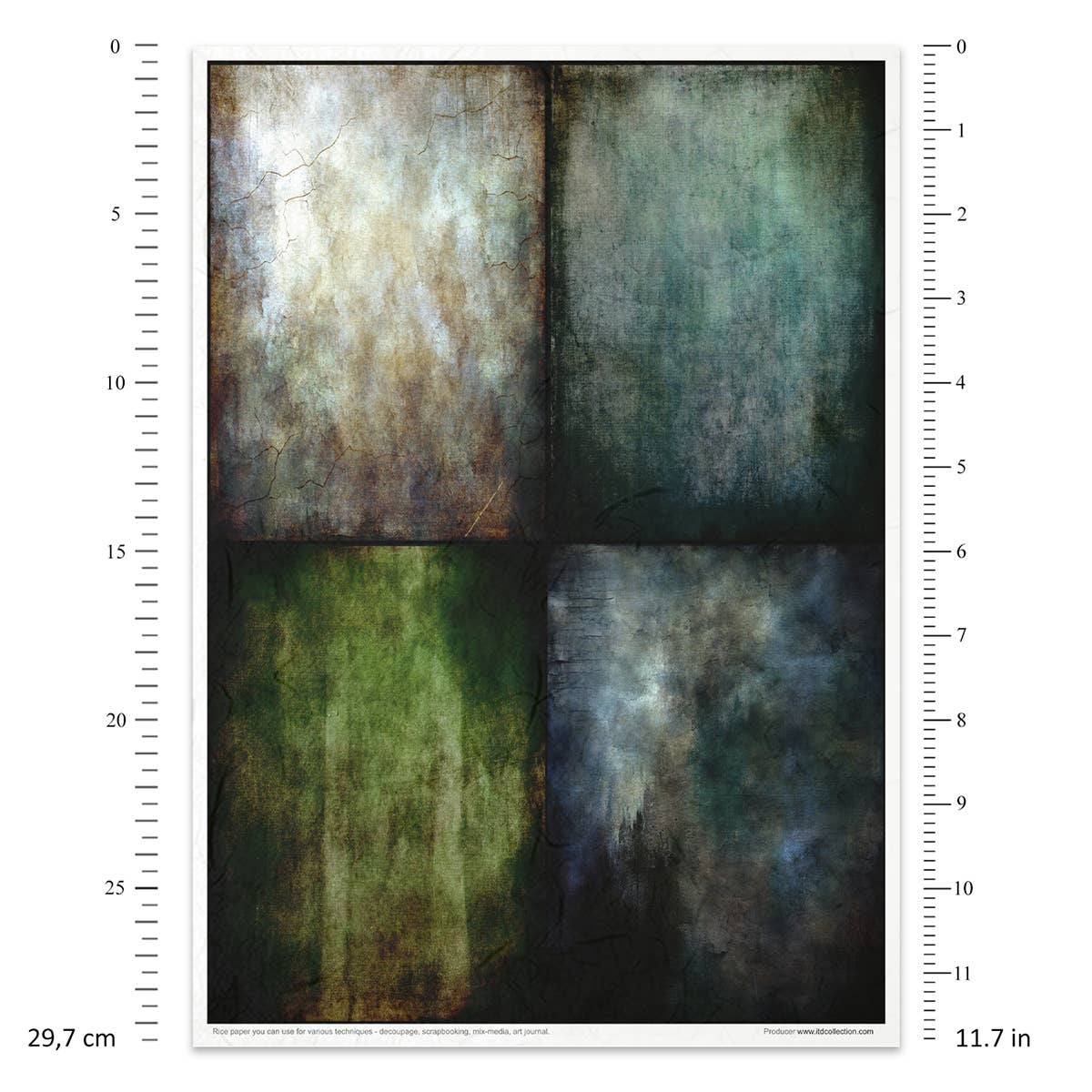 Rice paper set - A4 - Black & color - 3 - ITD Collection - Tidformera