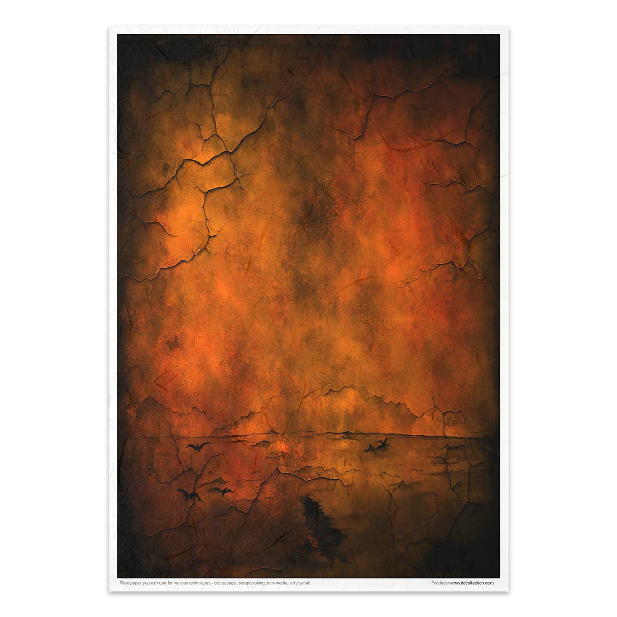 Rice paper set - A4 - Black & color - 8 - ITD Collection - Tidformera