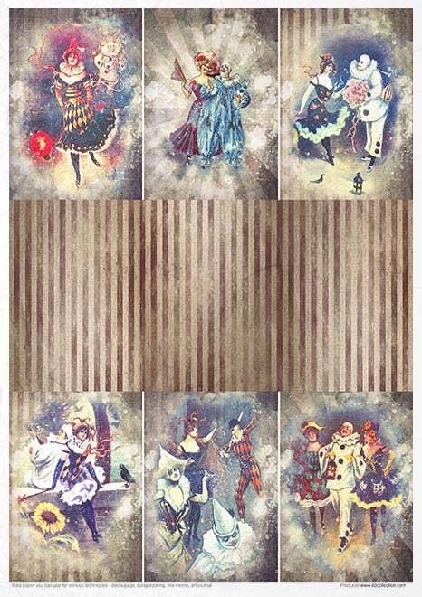 Rice paper set - A4 - Carnival - 5 - ITD Collection - Tidformera
