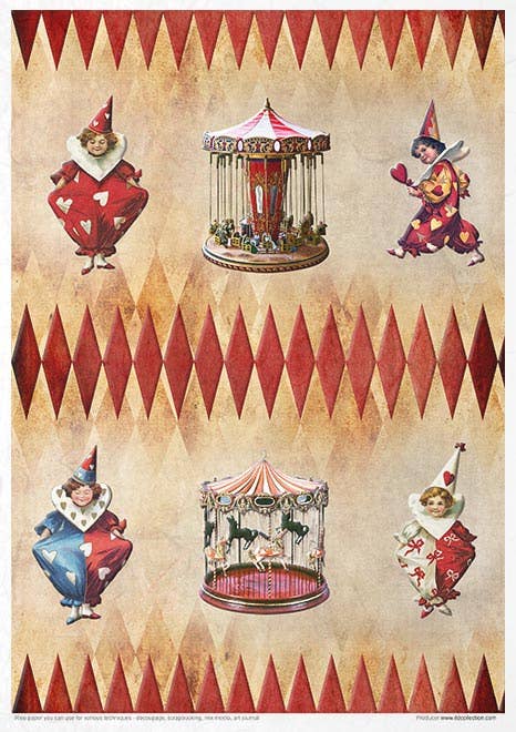 Rice paper set - A4 - Carnival - 13 - ITD Collection - Tidformera