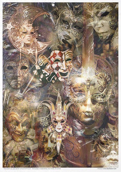 Rice paper set - A4 - Carnival - 8 - ITD Collection - Tidformera