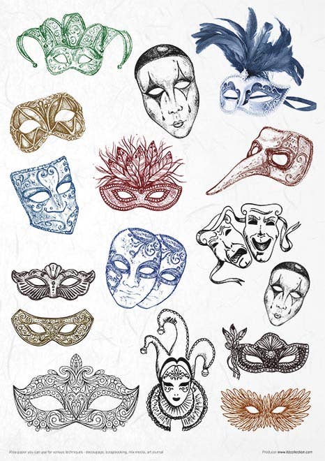 Rice paper set - A4 - Carnival - 6 - ITD Collection - Tidformera