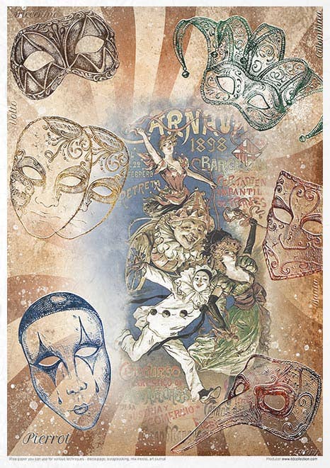 Rice paper set - A4 - Carnival - 9 - ITD Collection - Tidformera