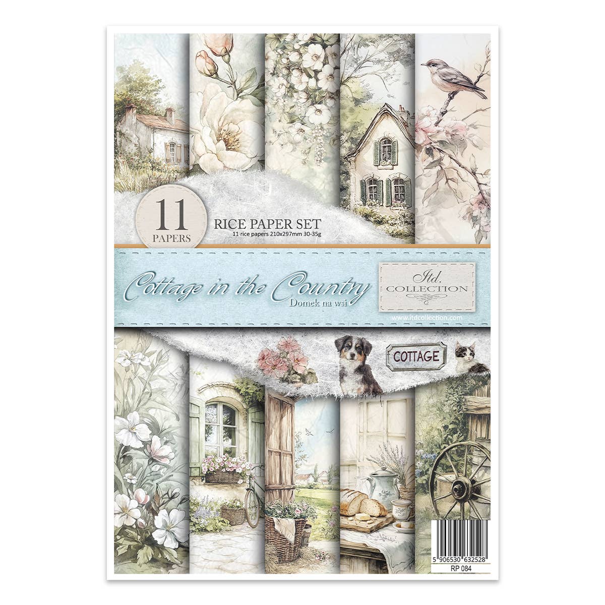 Rice paper set - A4 - Cottage in the Country - 1 - ITD Collection - Tidformera