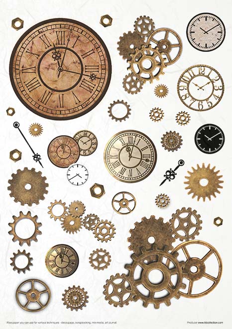 Rice paper set - A4 - Steampunk - 11 - ITD Collection - Tidformera