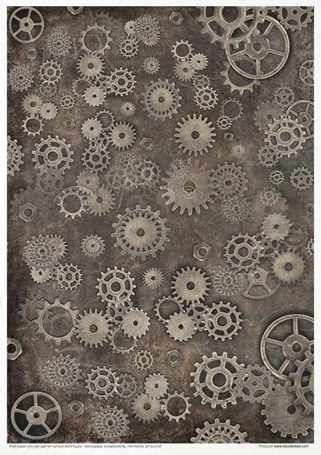 Rice paper set - A4 - Steampunk - 4 - ITD Collection - Tidformera