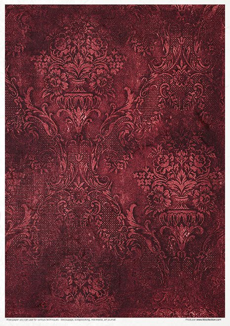 Rice paper set - A4 - Vintage Tapestry - 8 - ITD Collection - Tidformera
