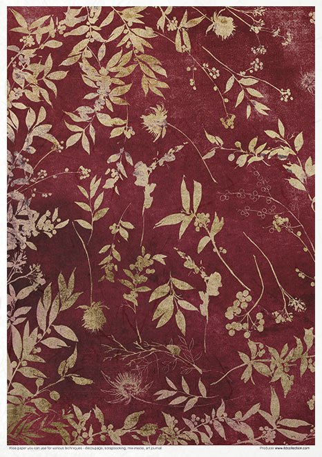 Rice paper set - A4 - Vintage Tapestry - 3 - ITD Collection - Tidformera
