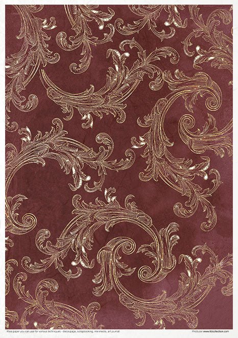 Rice paper set - A4 - Vintage Tapestry - 9 - ITD Collection - Tidformera
