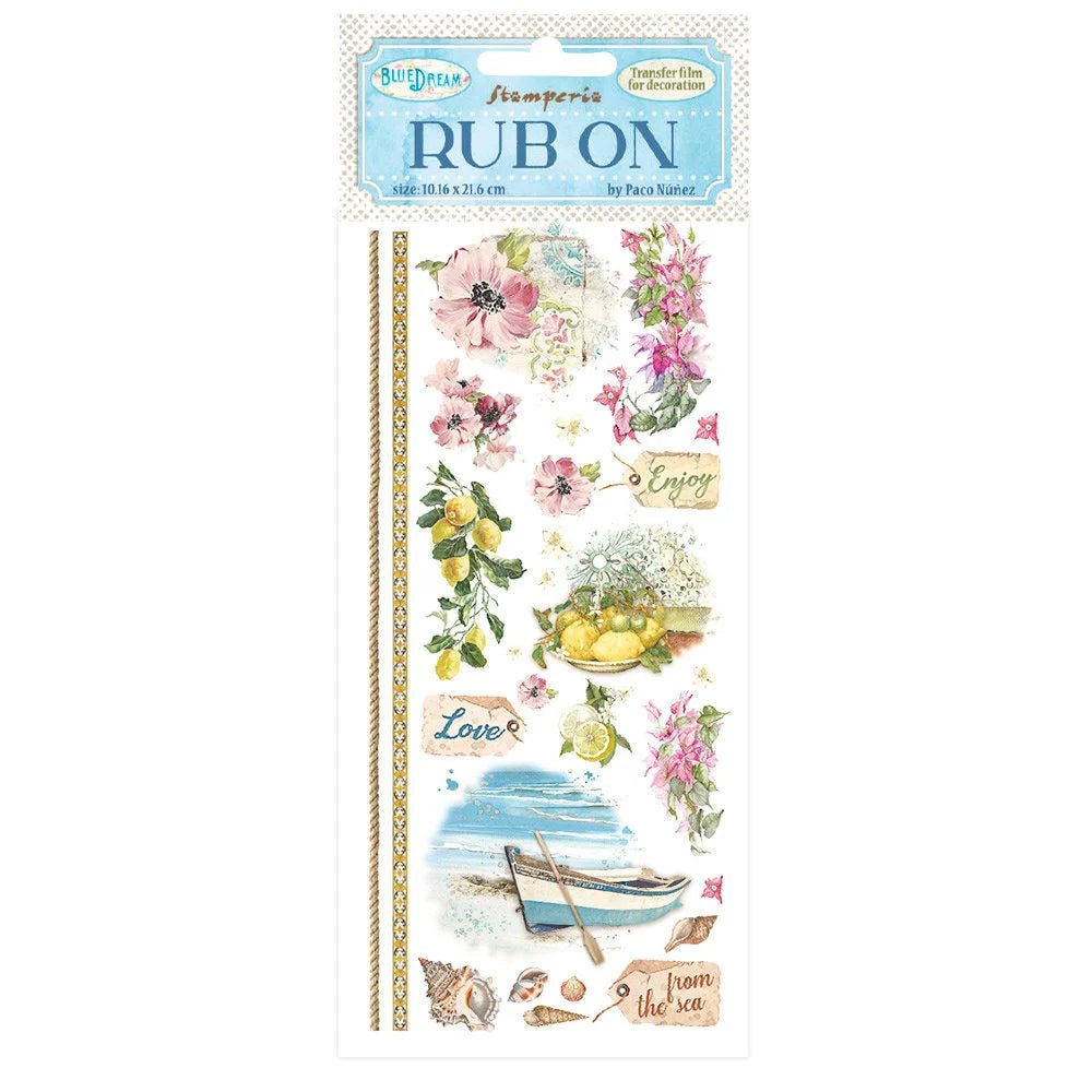 Rub - on Blue Dream - 1 - Stamperia - Tidformera