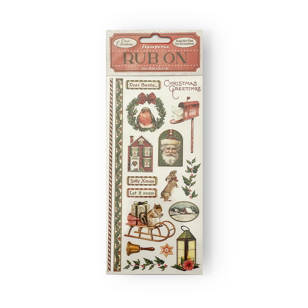 Rub - on - Classic Christmas - 1 - Stamperia - Tidformera