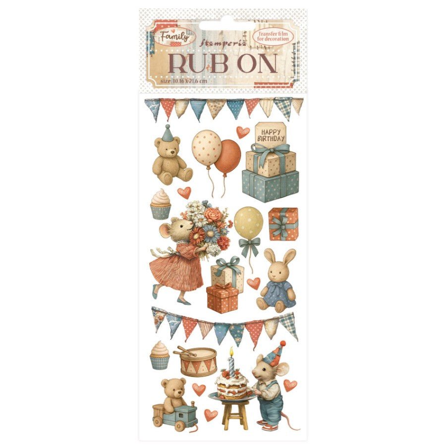 Rub - on - Family - Party - 1 - Stamperia - Tidformera