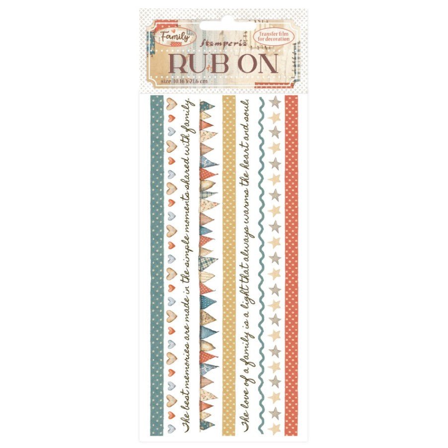 Rub - on - Family - Stripes - 1 - Stamperia - Tidformera