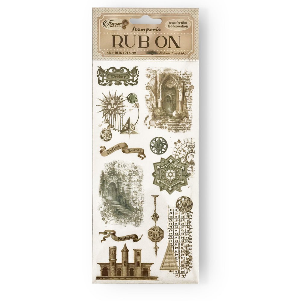 Rub - on Fantasy world - Elements - 1 - Stamperia - Tidformera