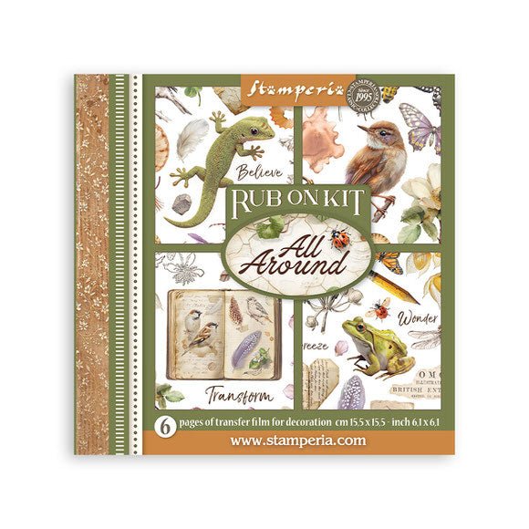 Rub - On Kit 15,5 x 15,5 cm - All Around - 1 - Stamperia - Tidformera