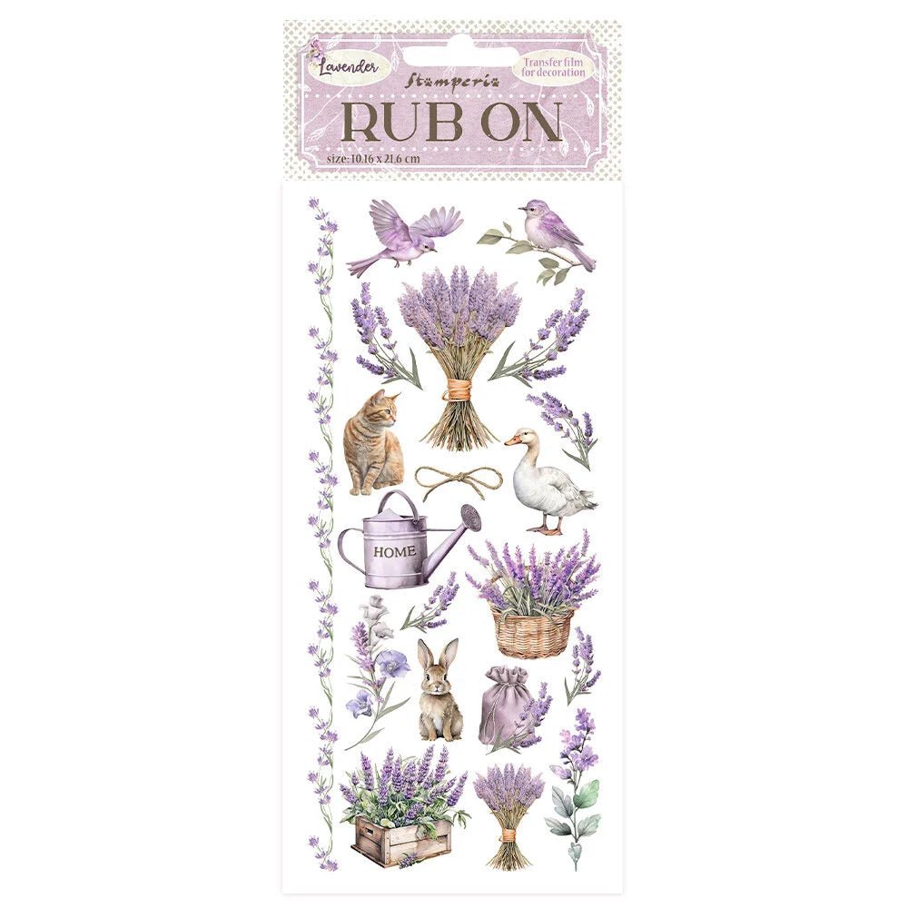 Rub - on Lavender - Elements - 1 - Stamperia - Tidformera