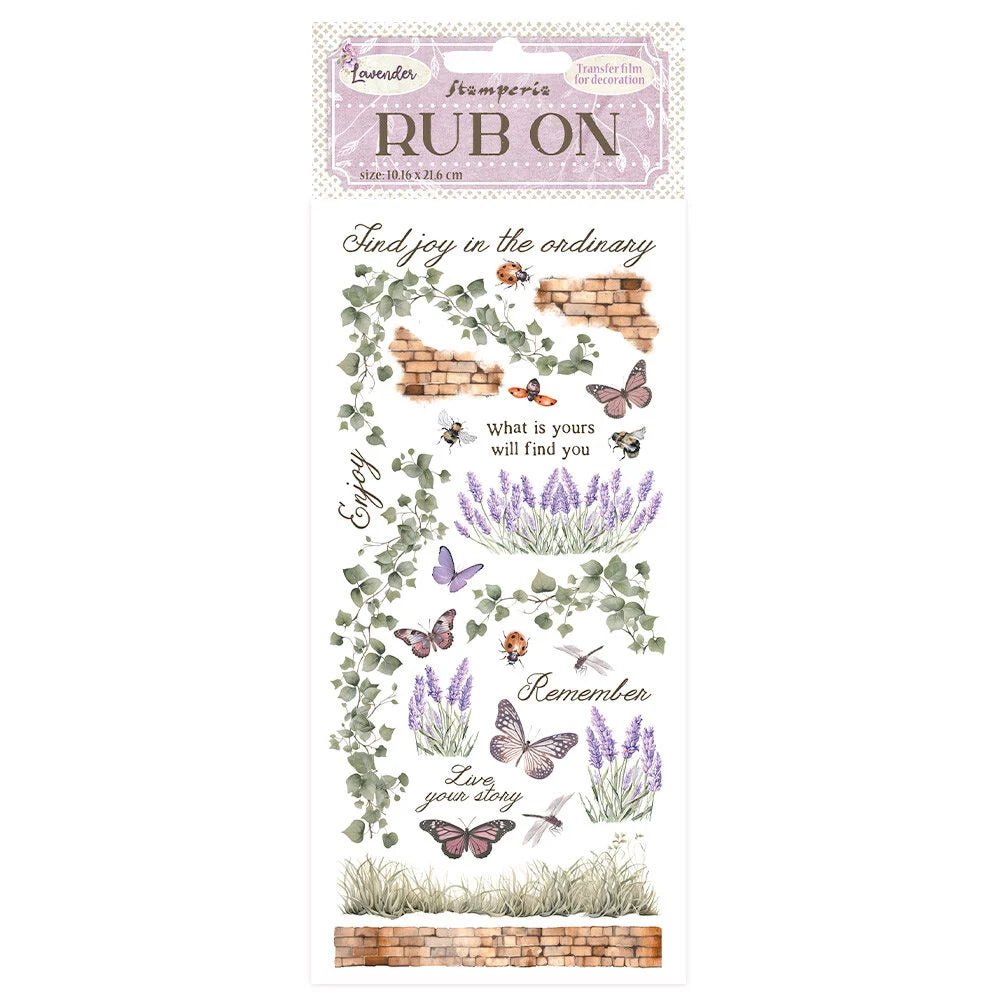 Rub - on Lavender - Ivy and Butterfly - 1 - Tidformera - Tidformera